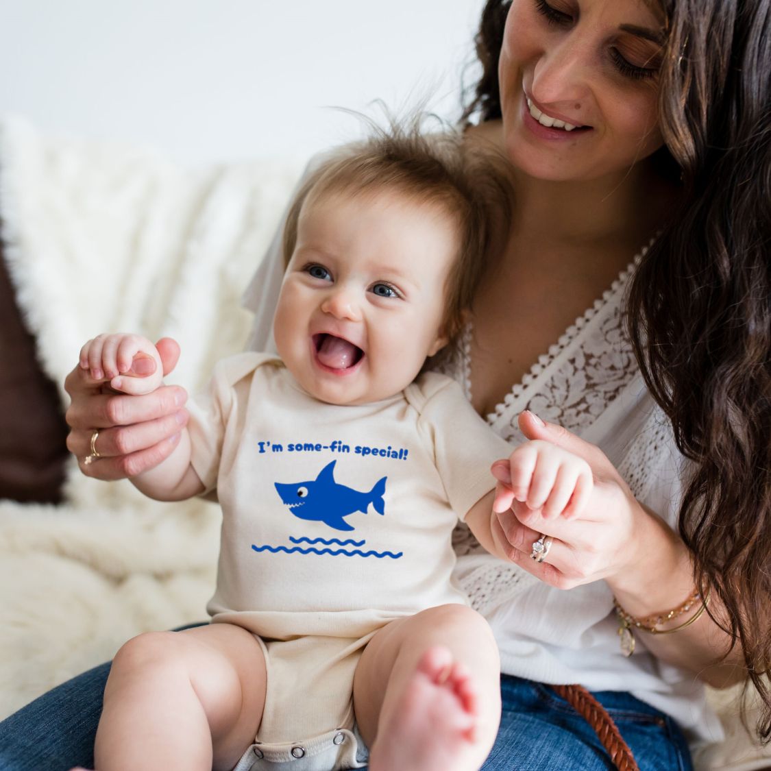 I'm Some-Fin Special Baby Shark Short Sleeve Romper