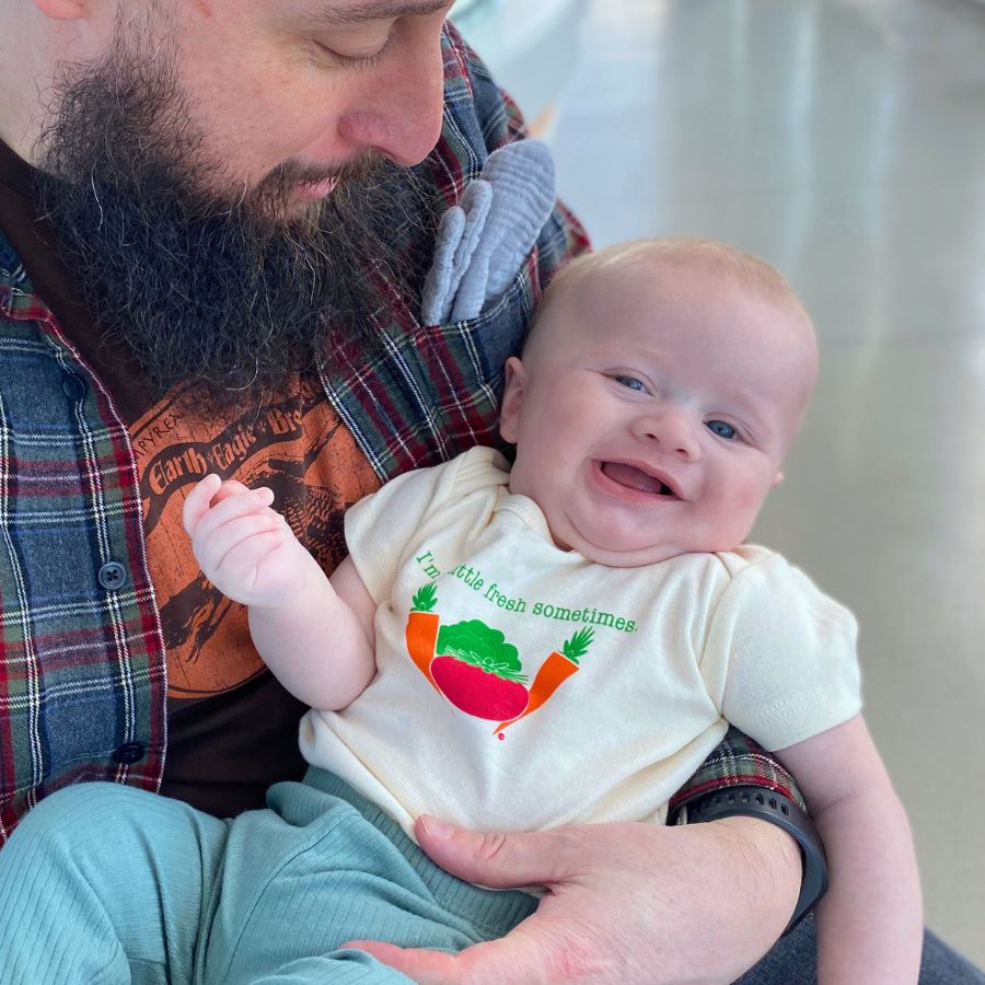 I'm A Little Fresh Veggie Short Sleeve Romper