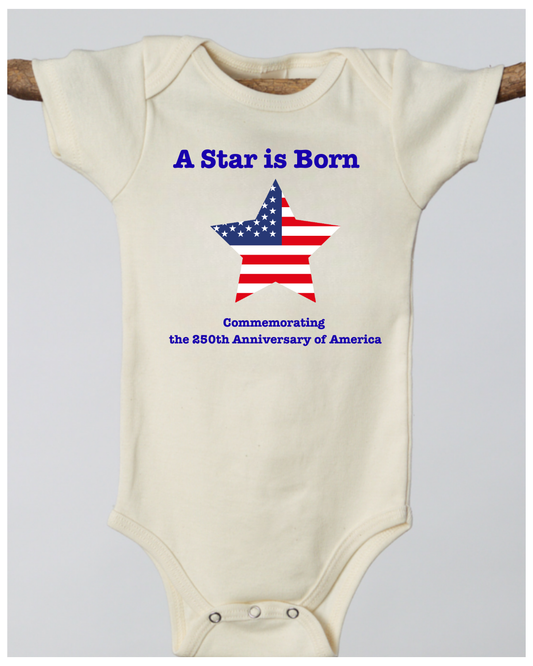Pre-order April Ship date A Star Is Born Short-Sleeve romper America - Commemorating the 250th anniversary of America