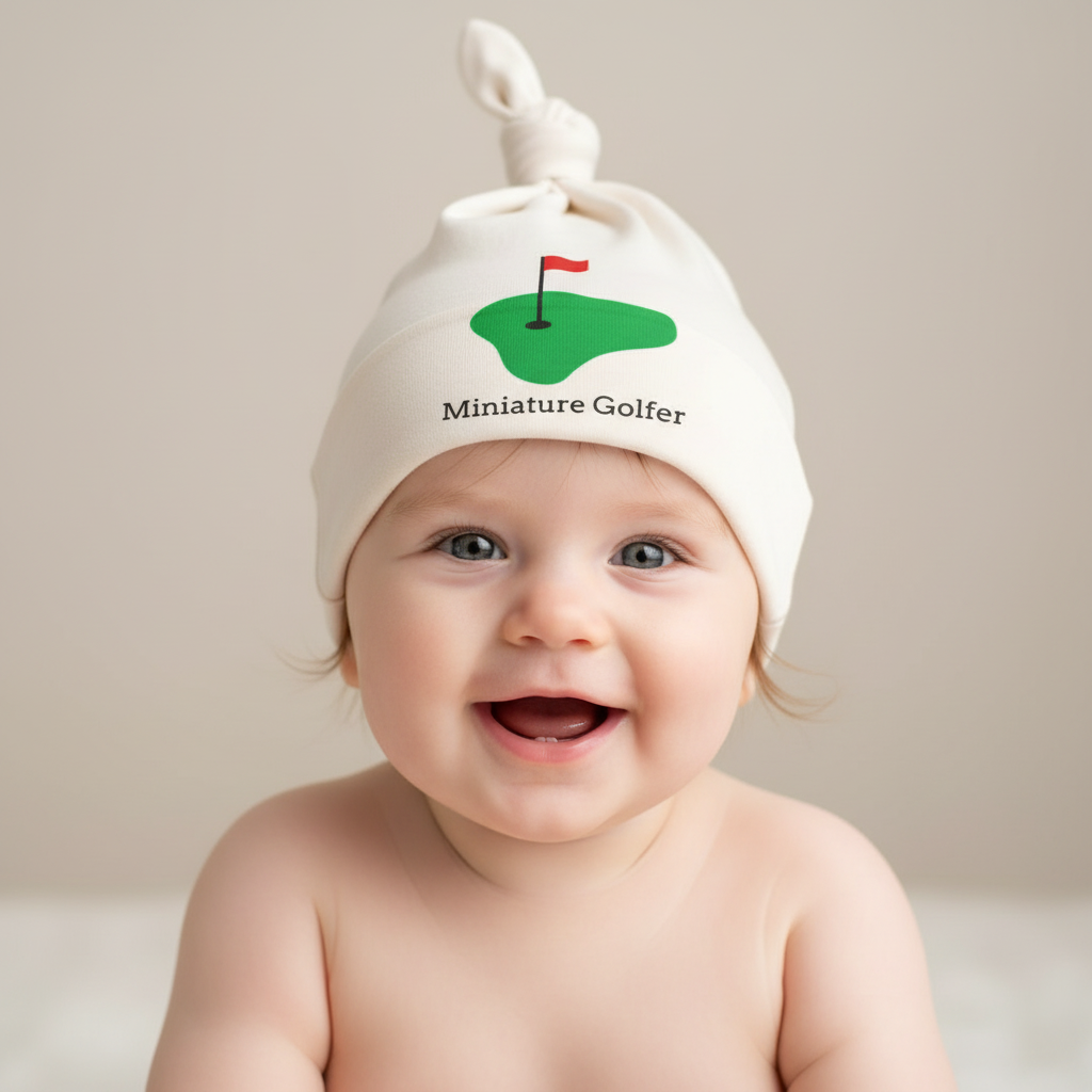 Mini Golf Long Sleeve Romper & Hat Gift Set