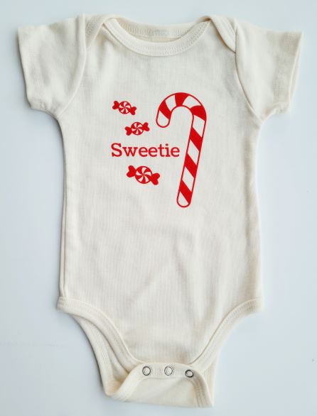 Candy Cane Short Sleeve Romper