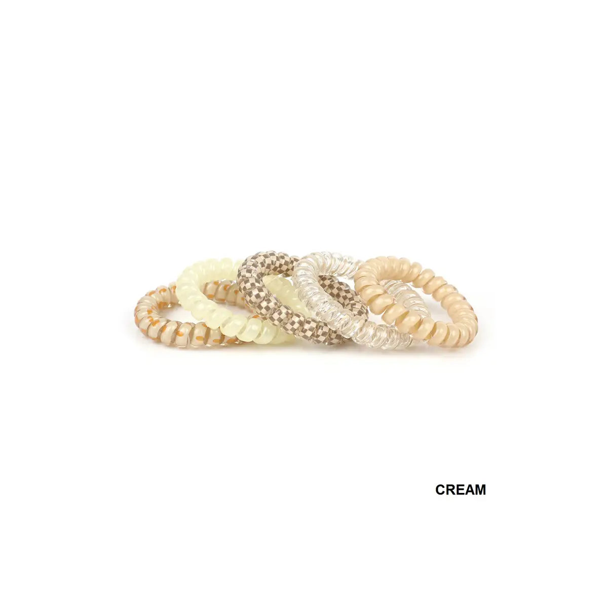 Cream Assorted Hair Ties