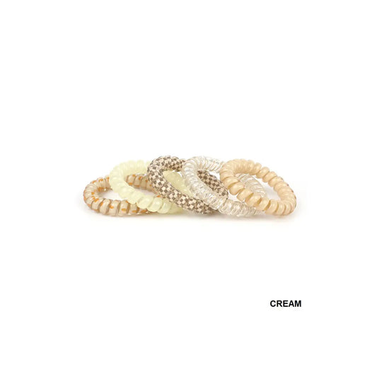 Cream Assorted Hair Ties