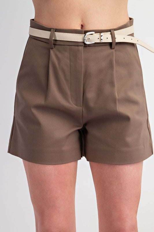 Sloane Stretch Shorts Dark Mocha