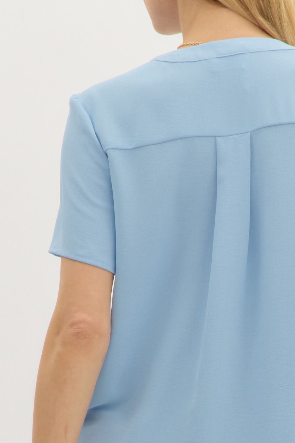 Erica V-Neck Top Blue