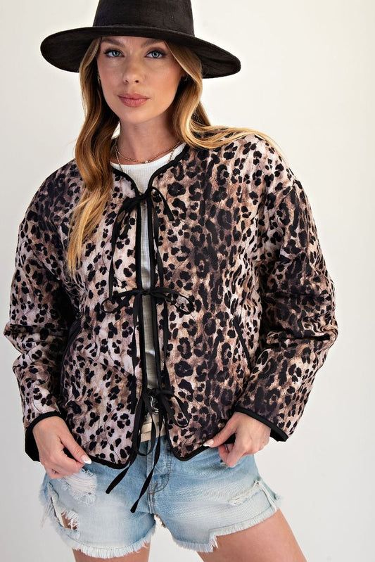 Sierra Animal Print Quilted Jacket