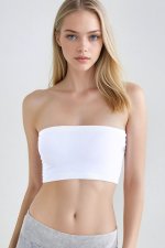 Mila Bandeau Top White