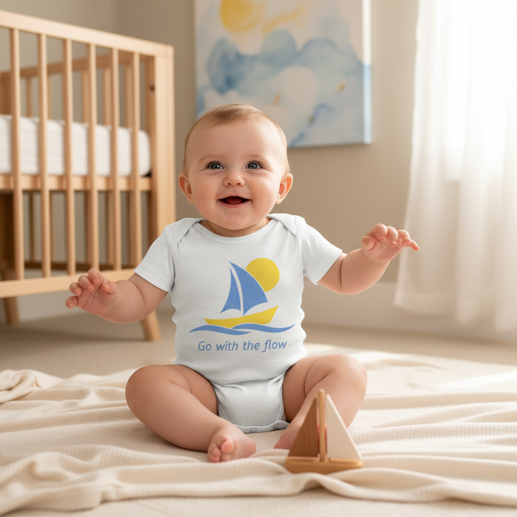 Sailboat Nautical Short Sleeve Romper