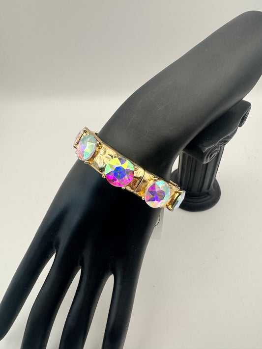 AB Stone Foiled Gold Bracelet