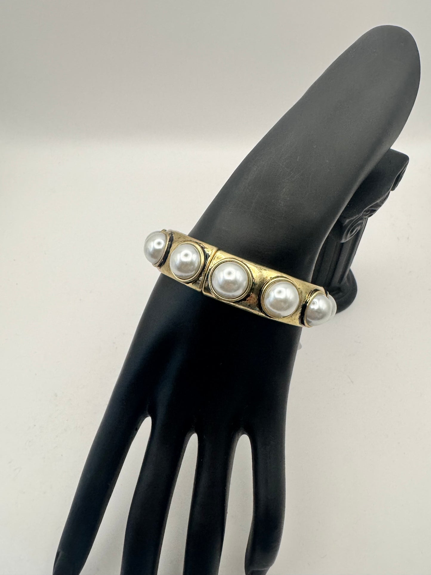 Burnished Gold Pearl Bracelet