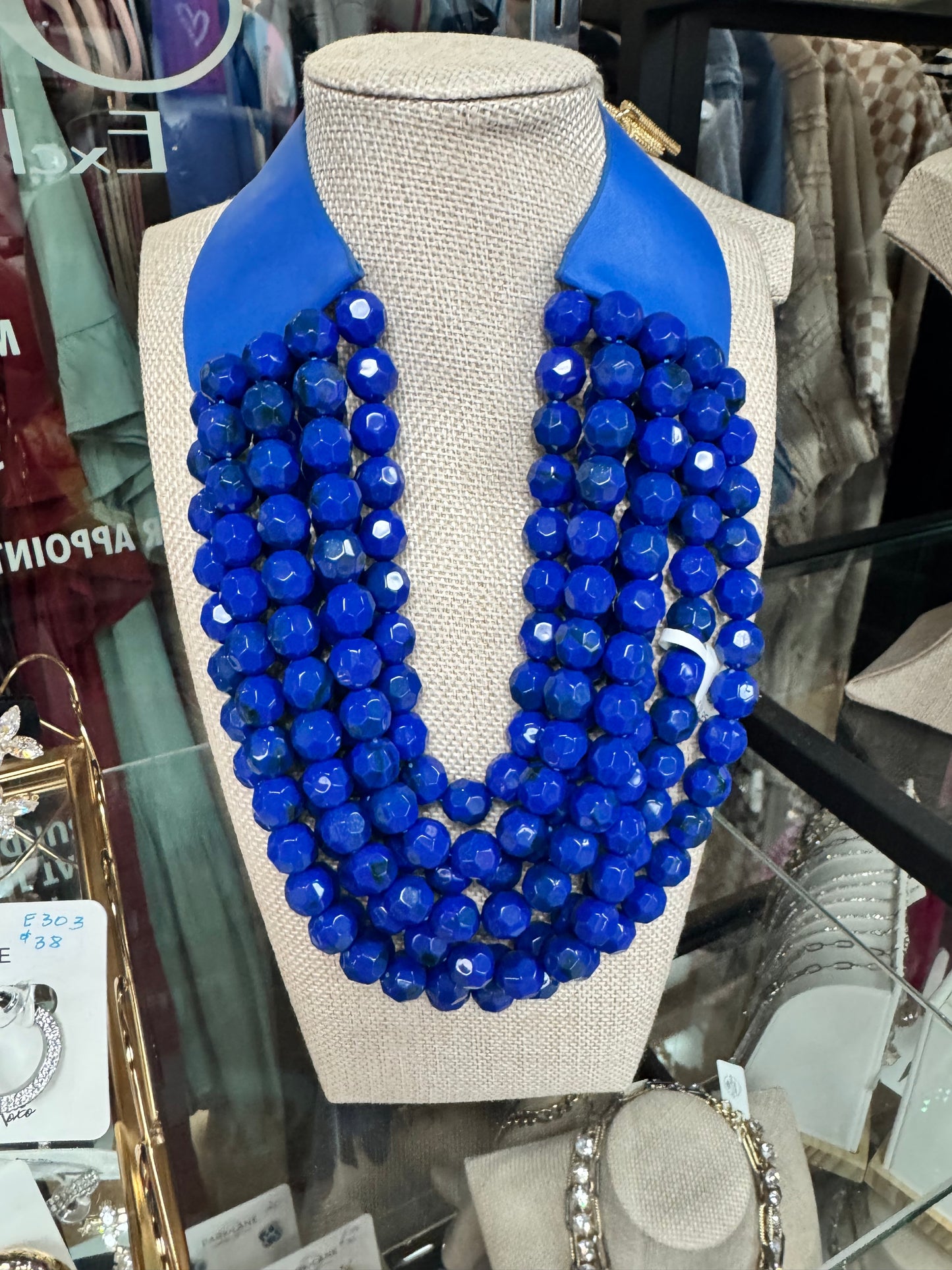 7 Strand Blue Magnetic Necklace