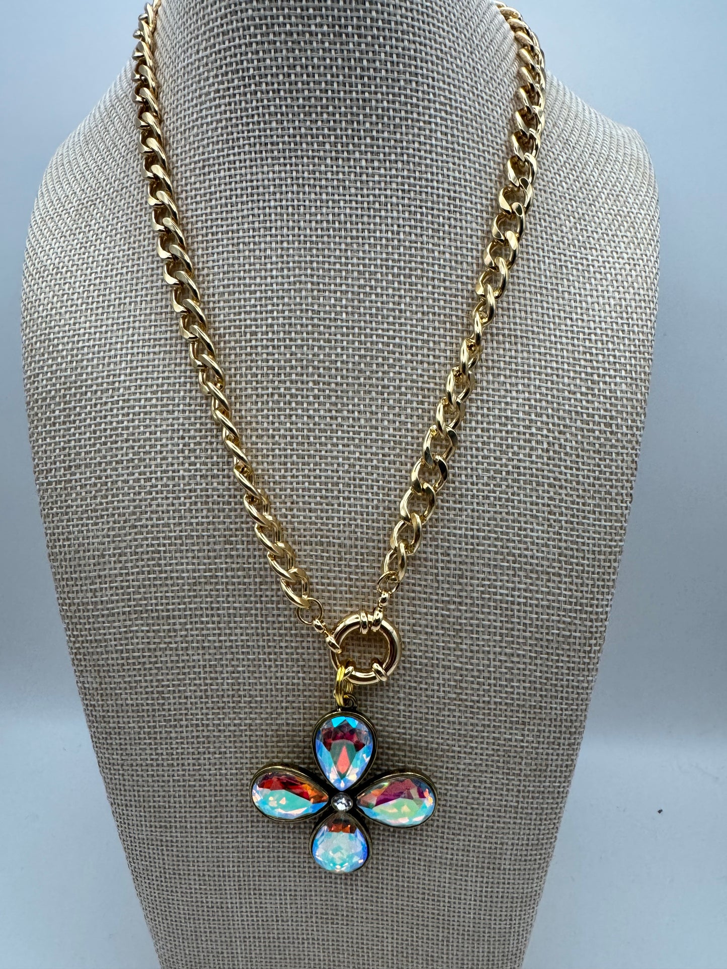 AB Floral Gold Necklace