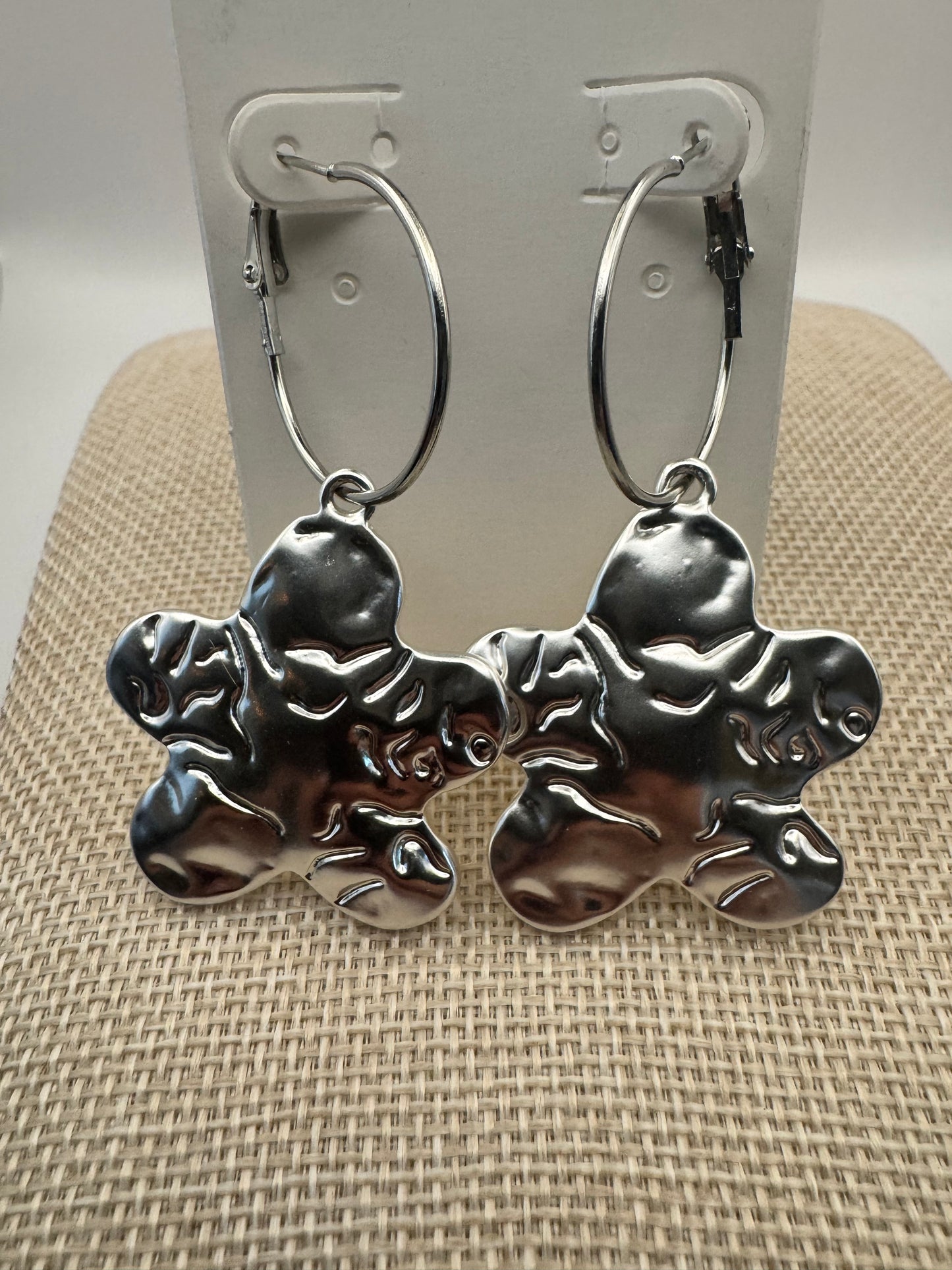 Silver Flower Earrings