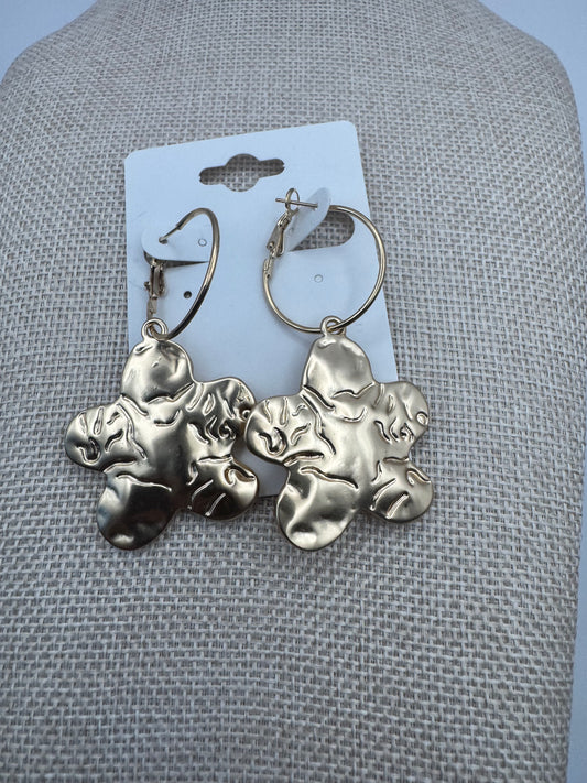 Gold Flower Earrings