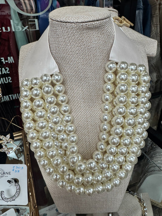 Pearl 7 Strand Magnetic Necklace