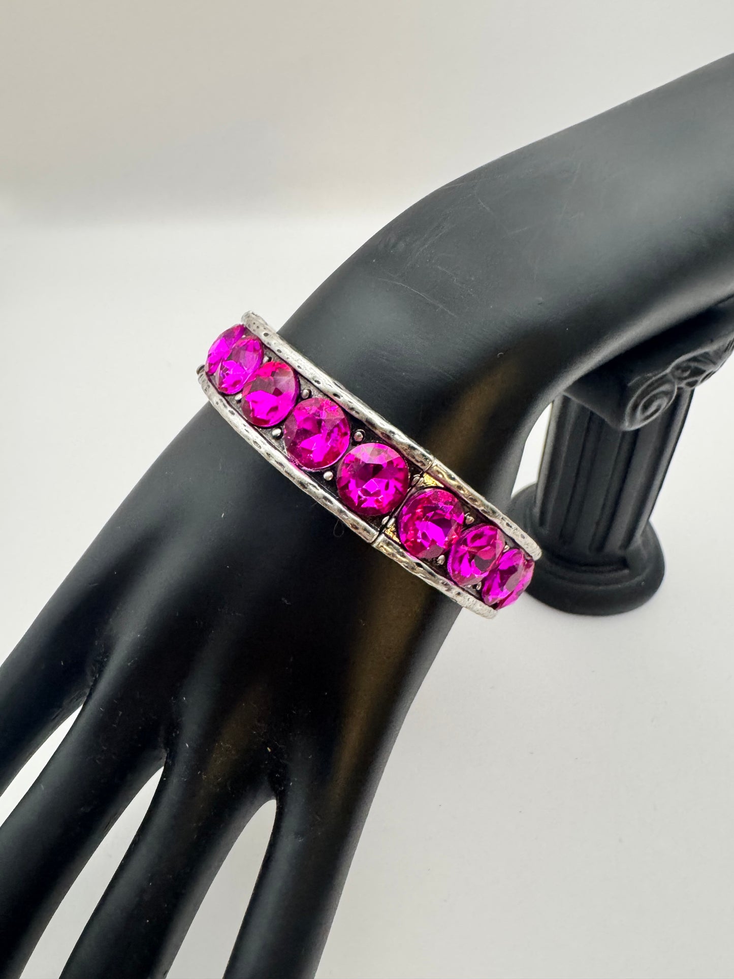 Hot Pink Crystal Bracelet