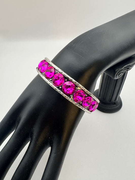 Hot Pink Crystal Bracelet