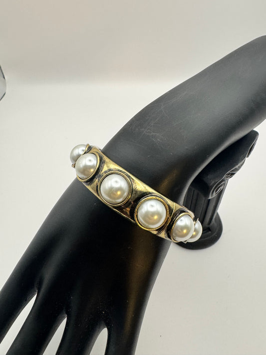 Gold Pearl Bubble Stretch Bracelet