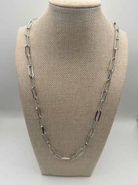 Silver Chain Link Necklace