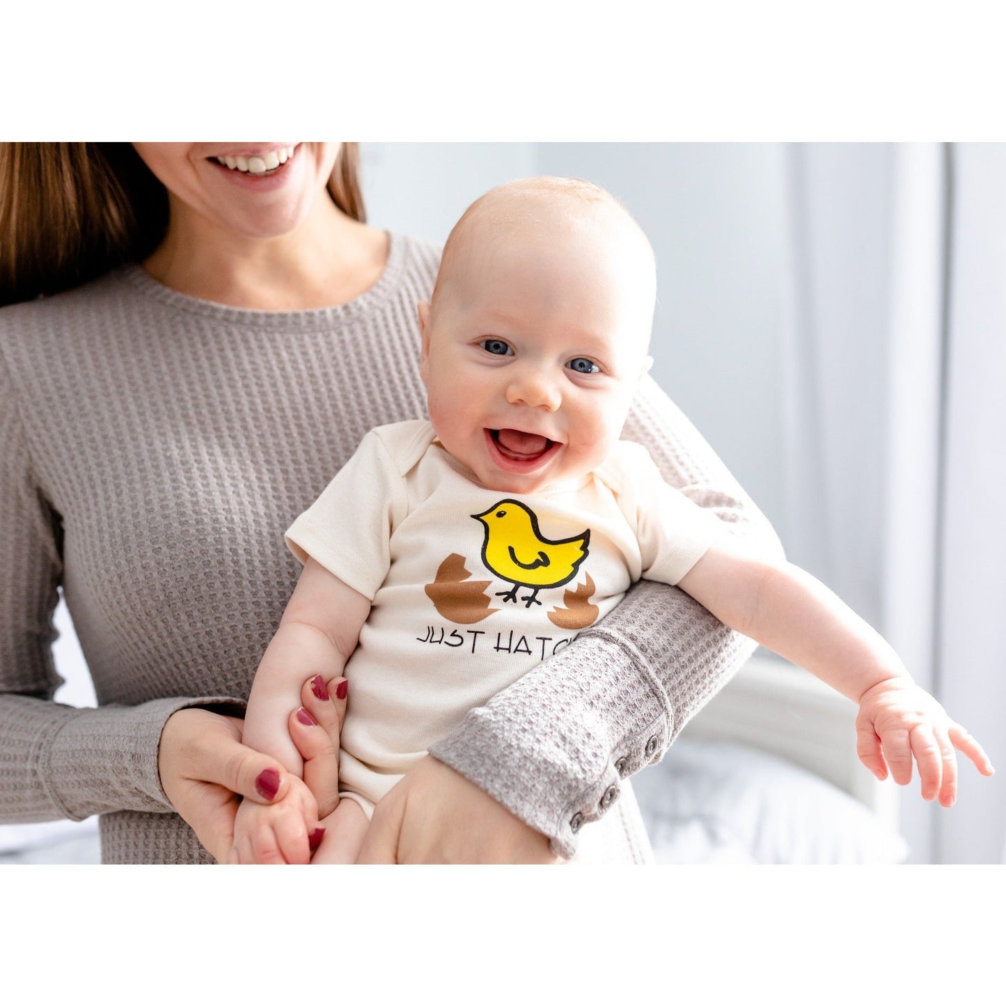 Just Hatched & Local Chick Baby Short Sleeve Romper Duo