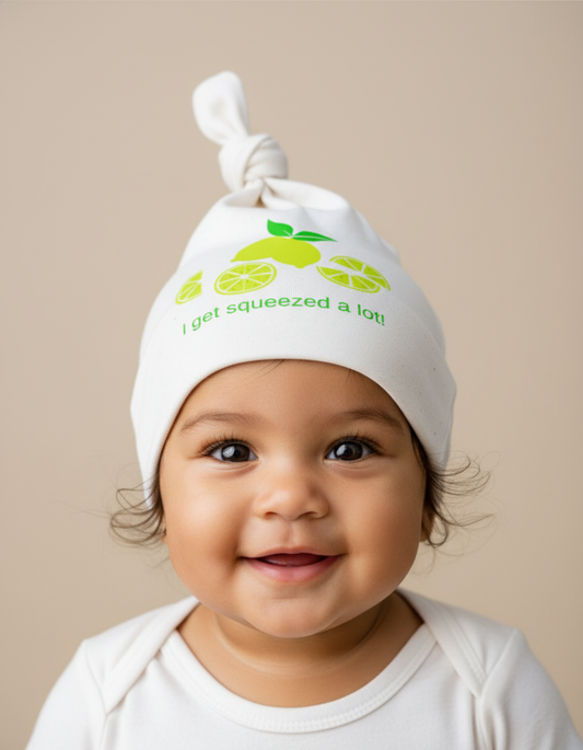 Lemon I Get Squeezed A Lot Baby Hat