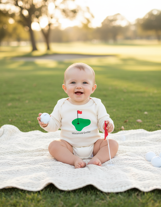 Mini Golfer Long Sleeve Romper