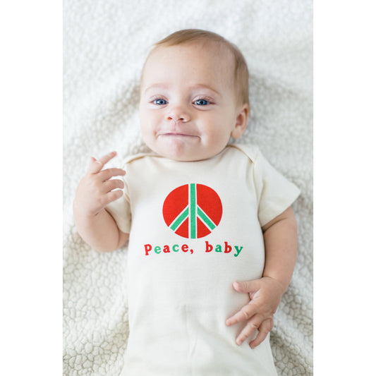 Peace Baby Short Sleeve Romper