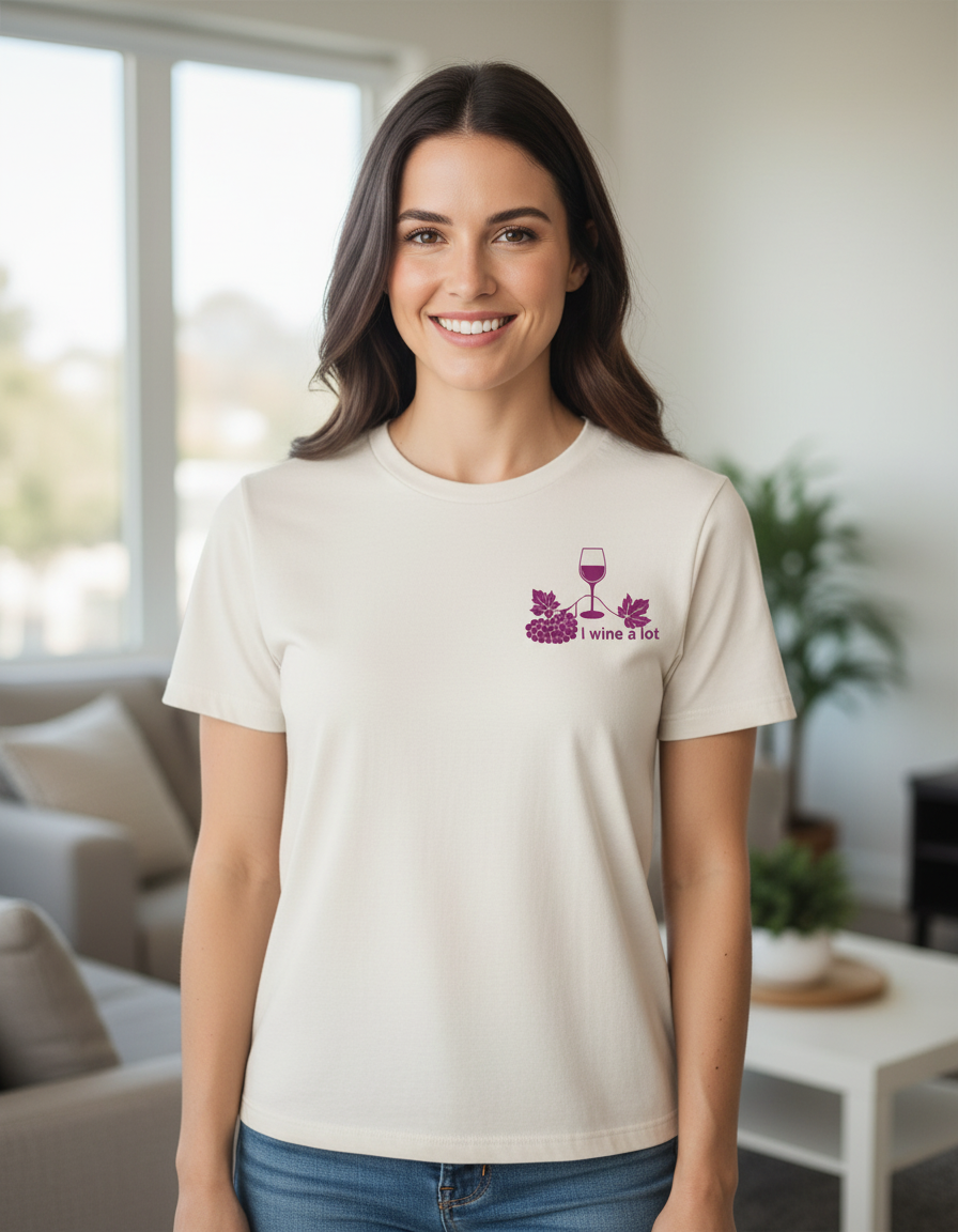 I wine a lot Adult Tee